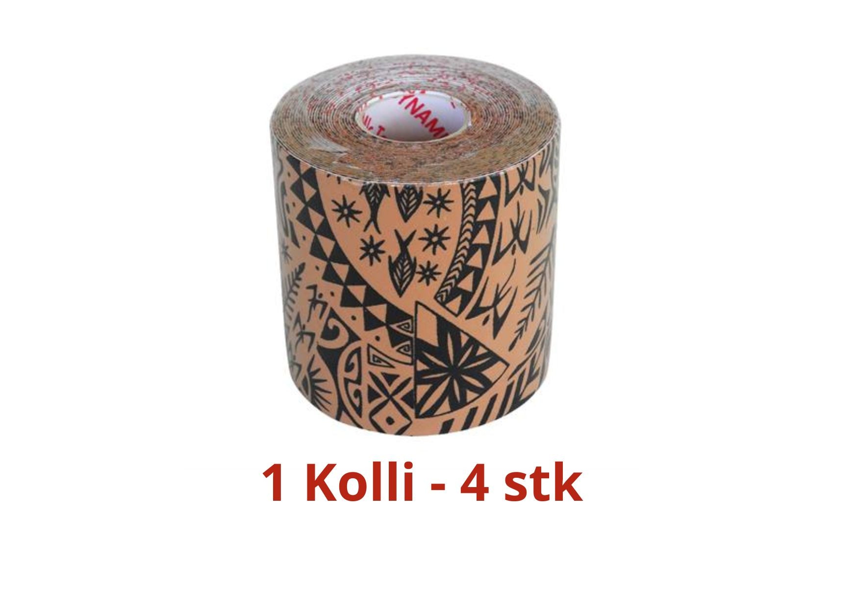 Dynamic Tape Beige/Sort 7,5 cm - 1 Kolli - 4 stk.
