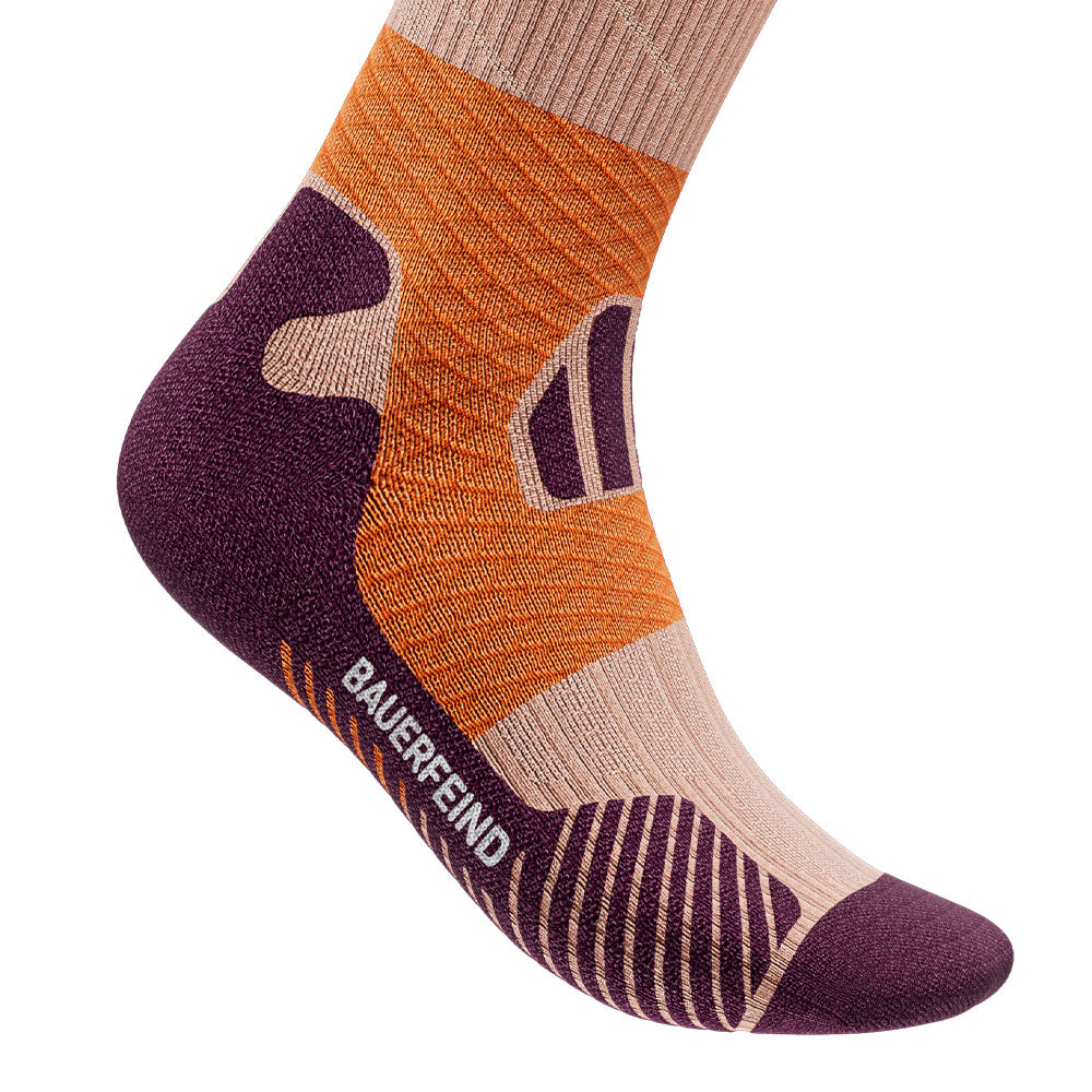 Trail Run Compression Sock - Mid Cut, Peach Sunrise
