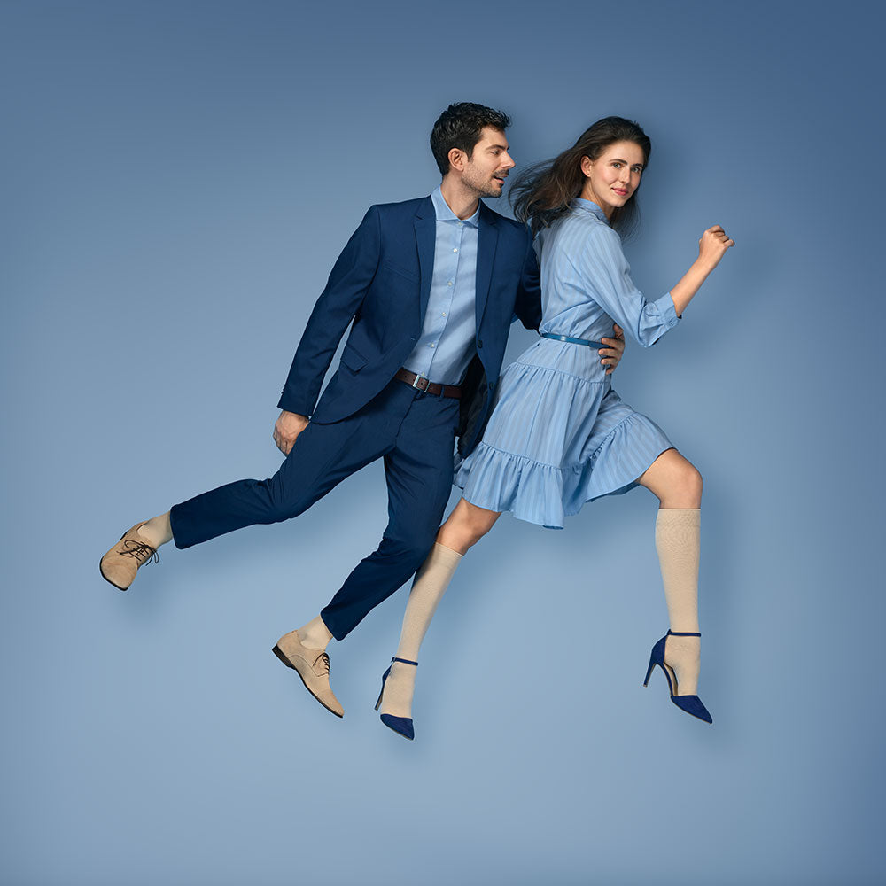 VenoTrain act Microfiber knæstrømper med kompression