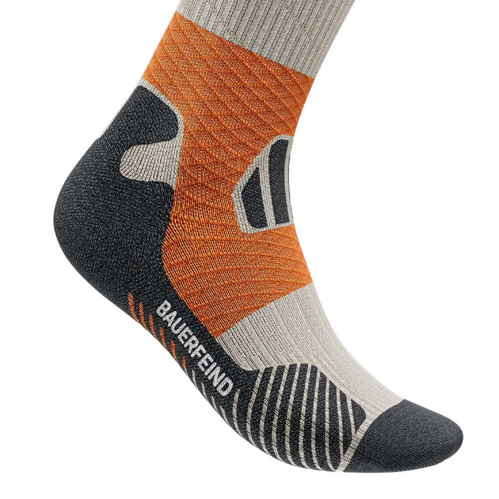 Trail Run Compression Sock - High Cut, Gravel Chalk
