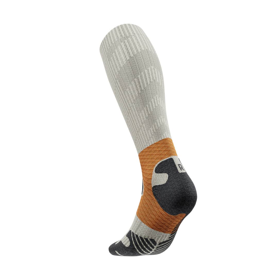 Trail Run Compression Sock - High Cut, Gravel Chalk