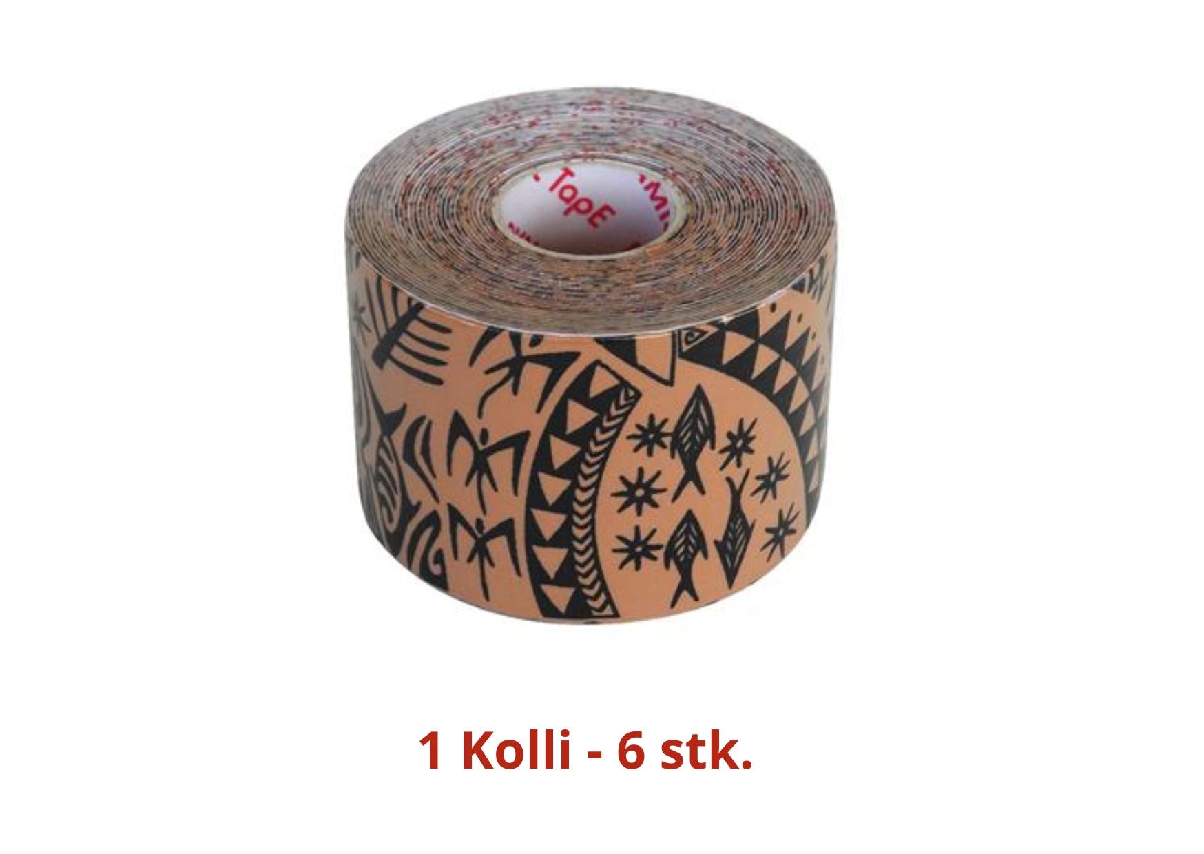 Dynamic Tape Beige/Sort 5 cm - 1 Kolli - 6 stk.