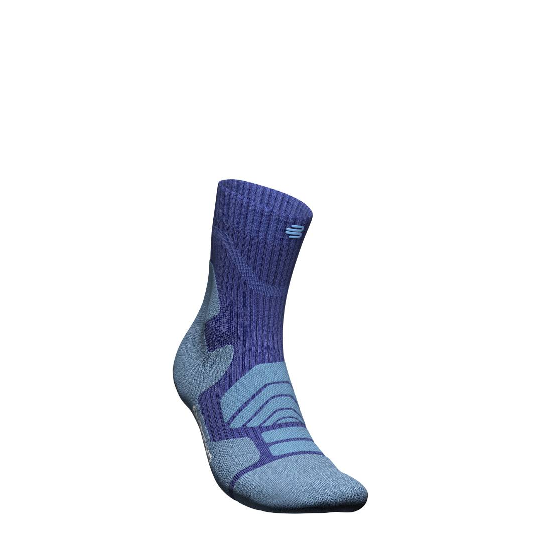 Outdoor Merino Compression Socks - Mid Cut, Ocean Blue