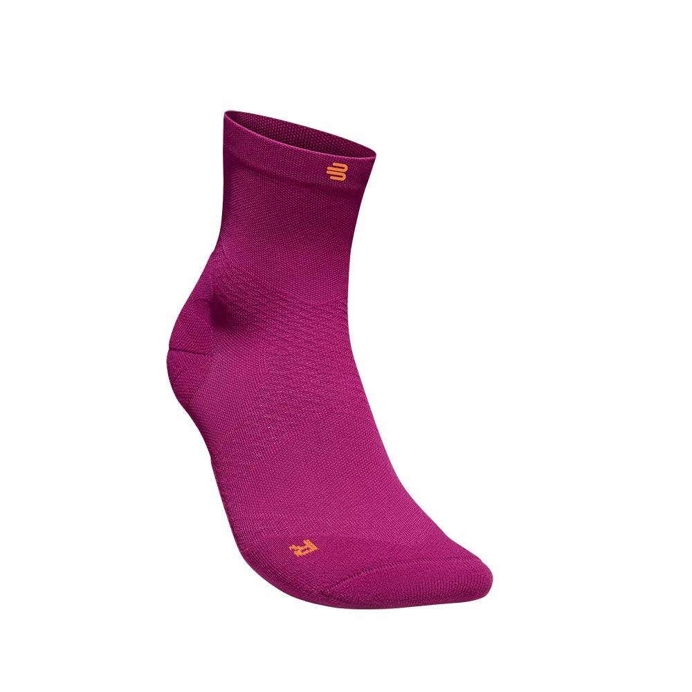 BAUERFEIND RUN ULTRALIGHT Compression Sock - MID CUT, Berry