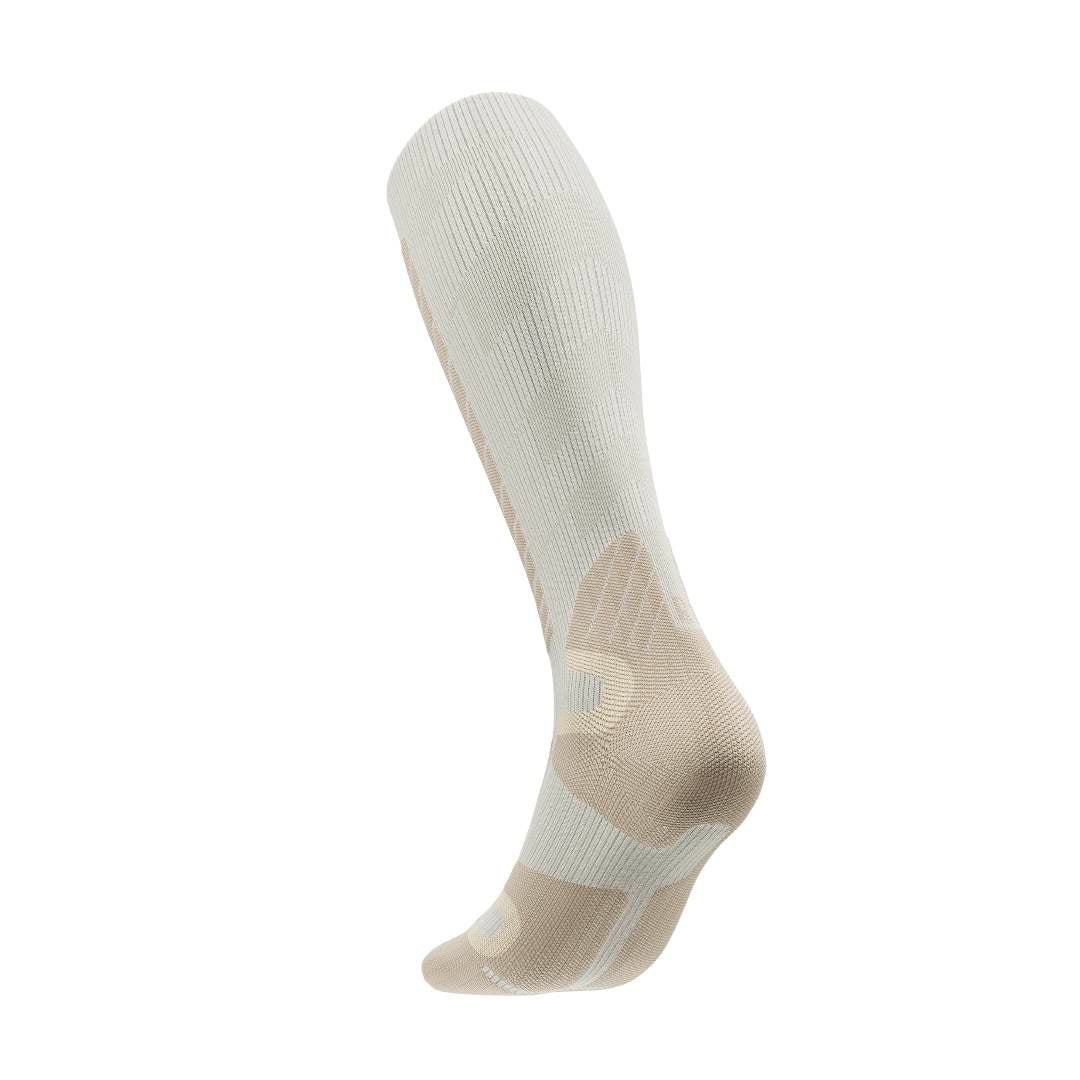 Ski Alpine Compression Socks, High Cut,Beige