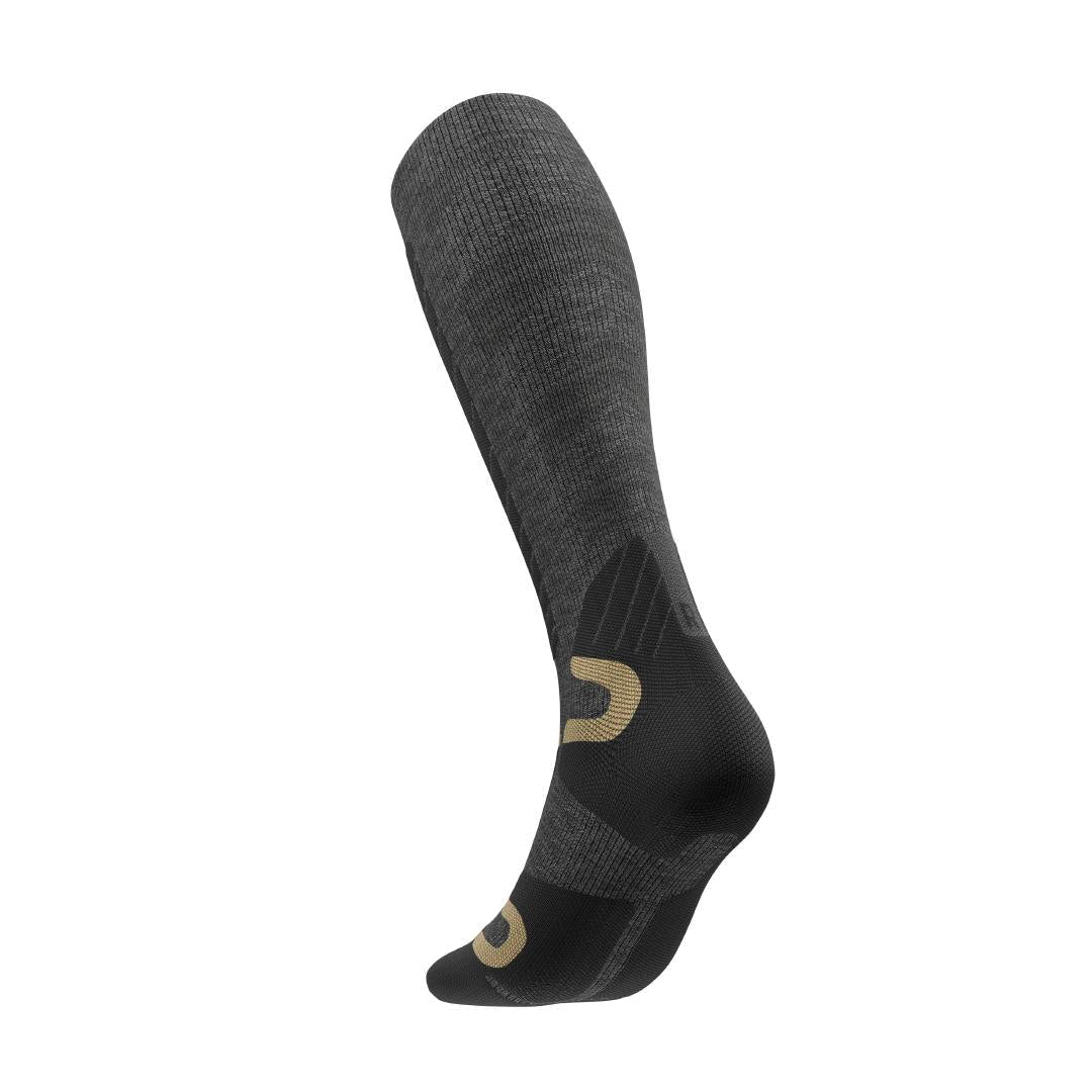 Ski Alpine Compression Socks, High Cut,Grey