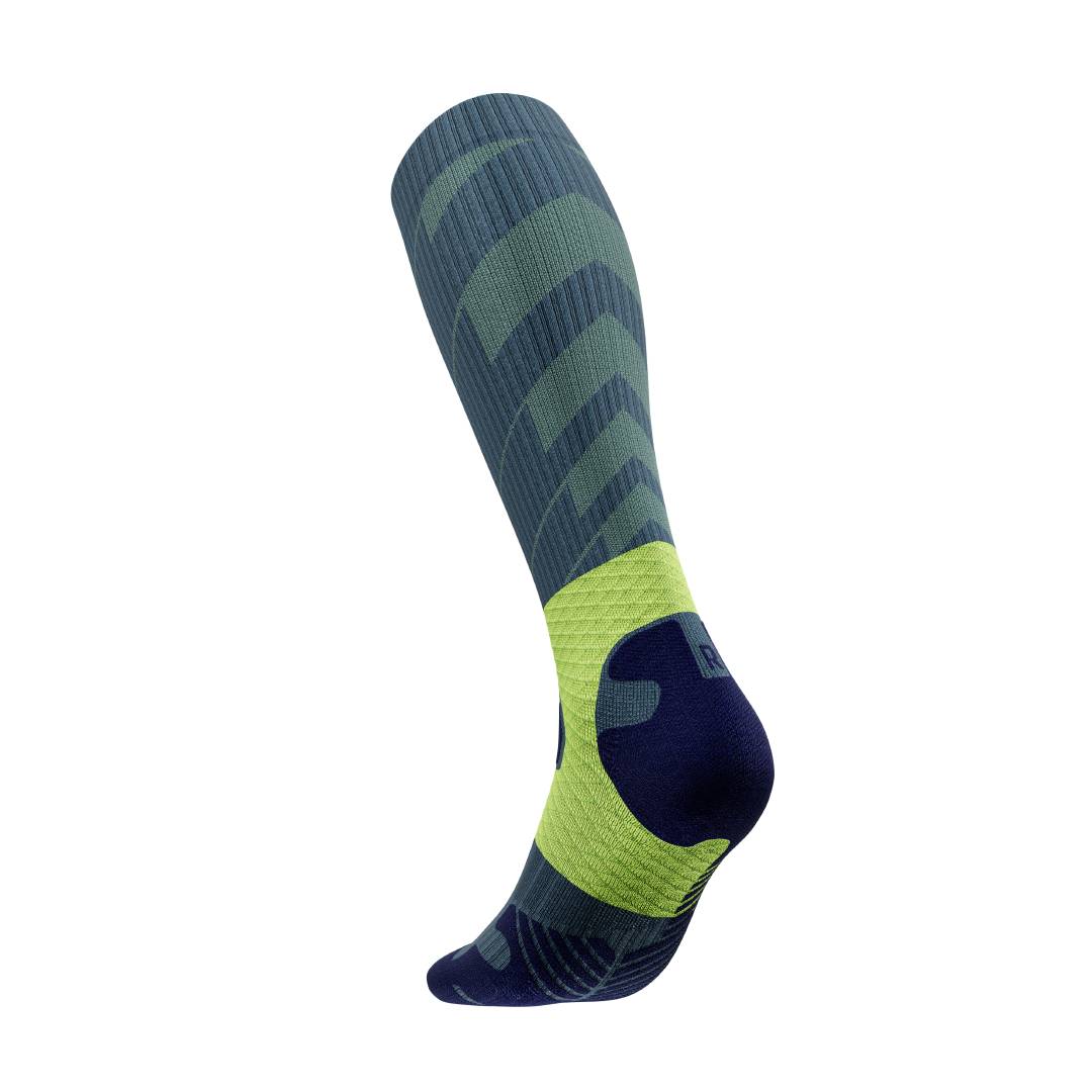 Trail Run Compression Sock - High Cut, Midnight Teal