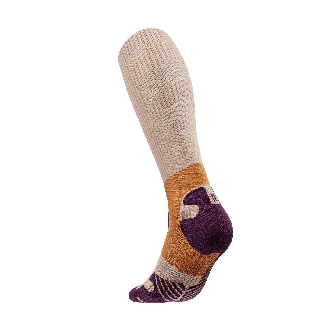Trail Run Compression Sock - High Cut, Sunrise Peach