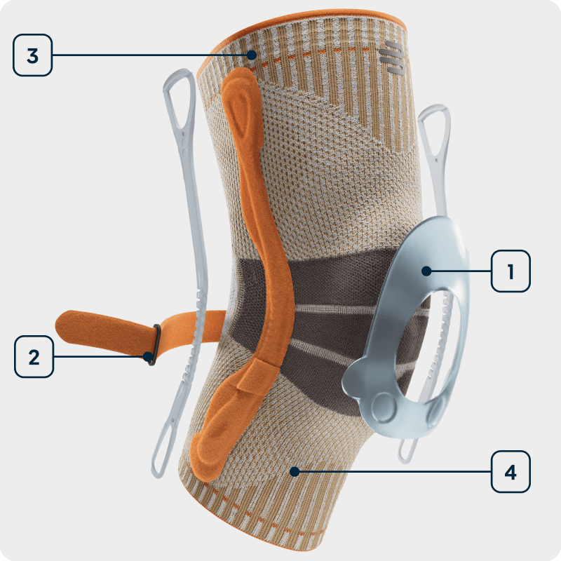 Bauerfeind Outdoor Knee Support, Sandstone-Orange
