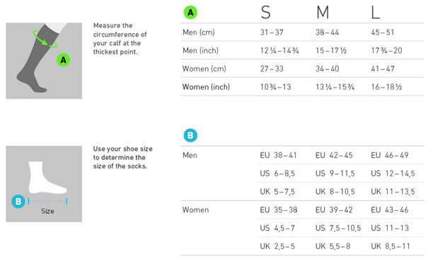 SKI Performance Compression Socks - Dryarn Grey